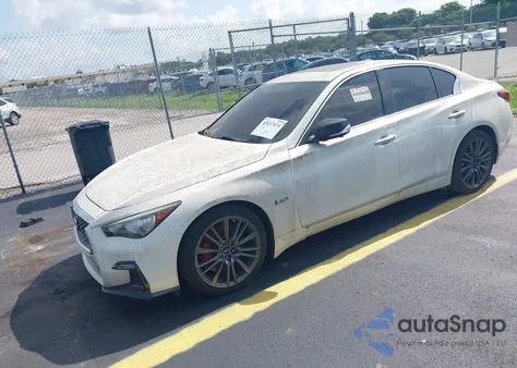 2019 Infiniti Q50 3.0T Red Sport 400 from USA, damaged, VIN JN1FV7AP4KM760365